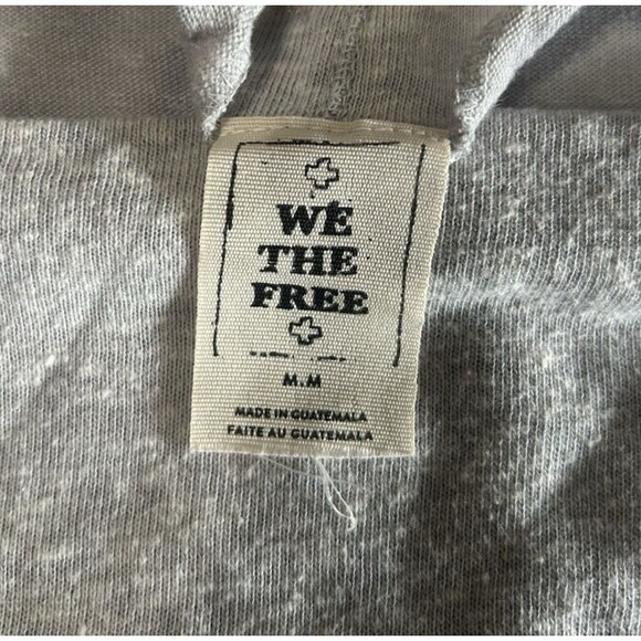 Free People We The Free Slouchy Gray Boat Neck Dolman Sleeve Pullover Top Sz M - Picture 9 of 11